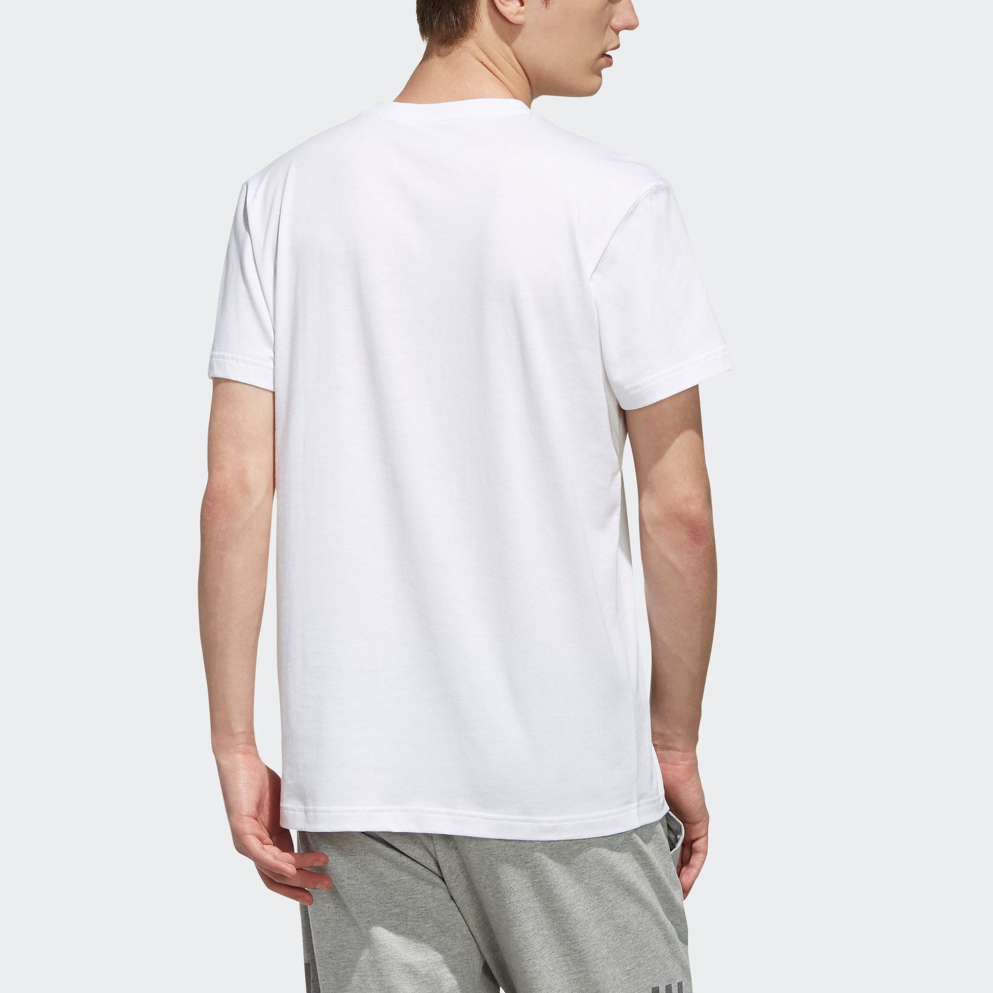 adidas neo M Fav Vrbg Tee Alphabet Printing Casual Sports Breathable Short Sleeve White EI4526