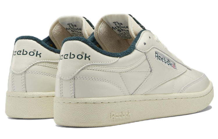 Reebok Club C 85 Wear-resistant Casual Skateboarding Shoes Unisex Brown Green HQ5997