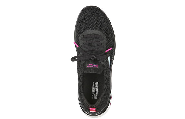 (WMNS) Skechers Go Walk Hyper Burst 'Black' 124585-BKMT