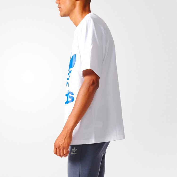 adidas originals Large Logo Printing Round Neck Short Sleeve White BK7174