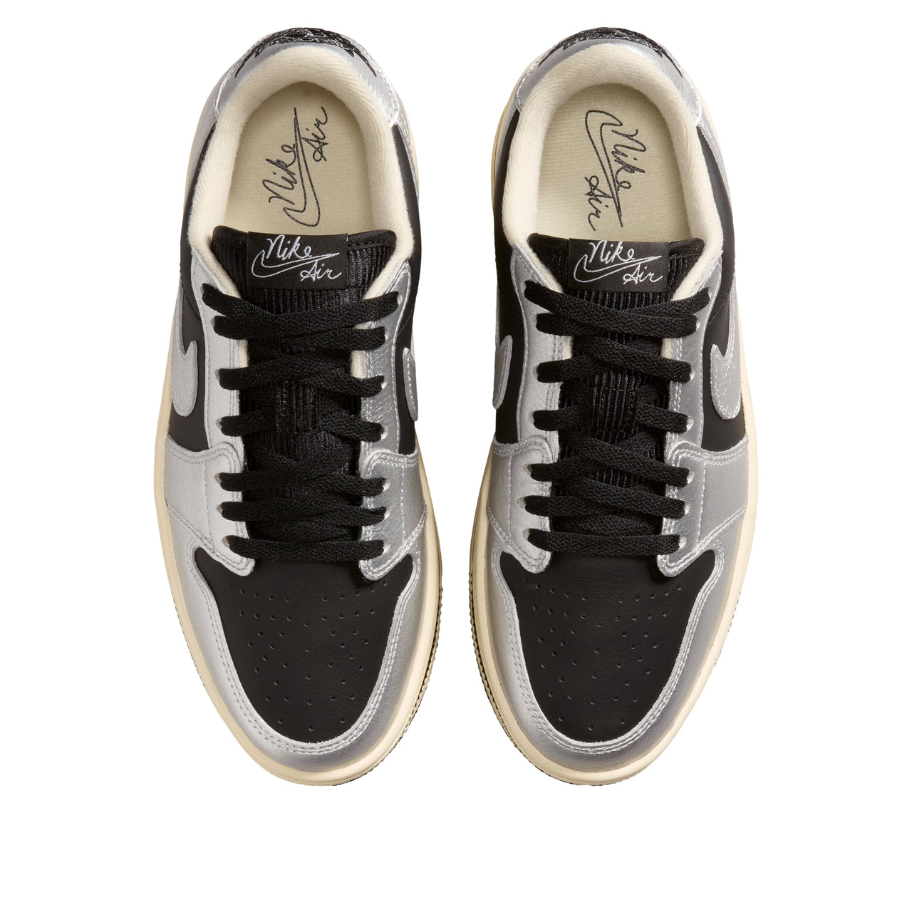 (WMNS) Air Jordan 1 Triple Srack 'Metallic Silver Muslin Black' HV8288-001
