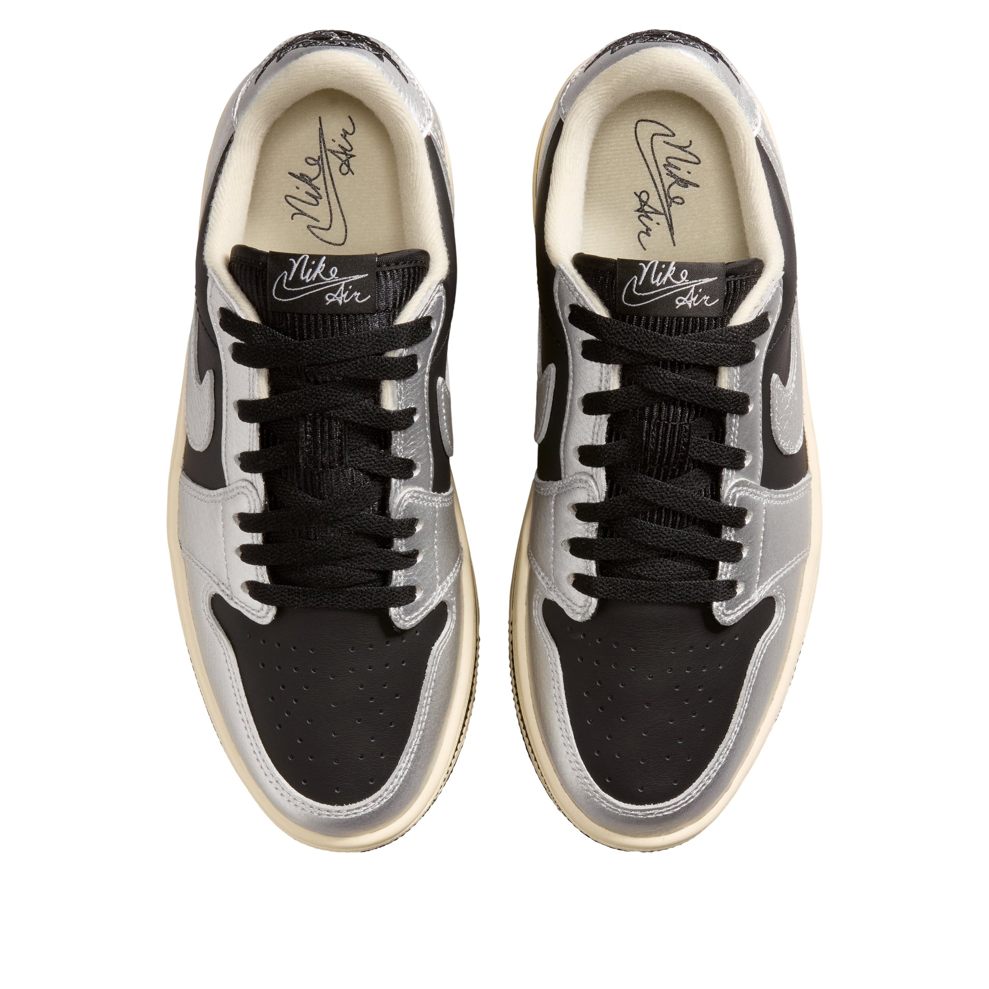 (WMNS) Air Jordan 1 Triple Srack 'Metallic Silver Muslin Black' HV8288-001