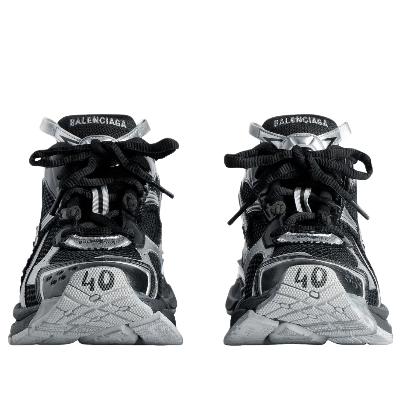 (WMNS) Balenciaga Runner Sneaker 'Black Silver' 772767W3RMU1100