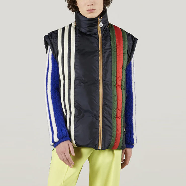 Gucci x adidas Padded Down Hooded Jacket With Detachable Sleeves 'Black' 713712-ZALUJ-4210