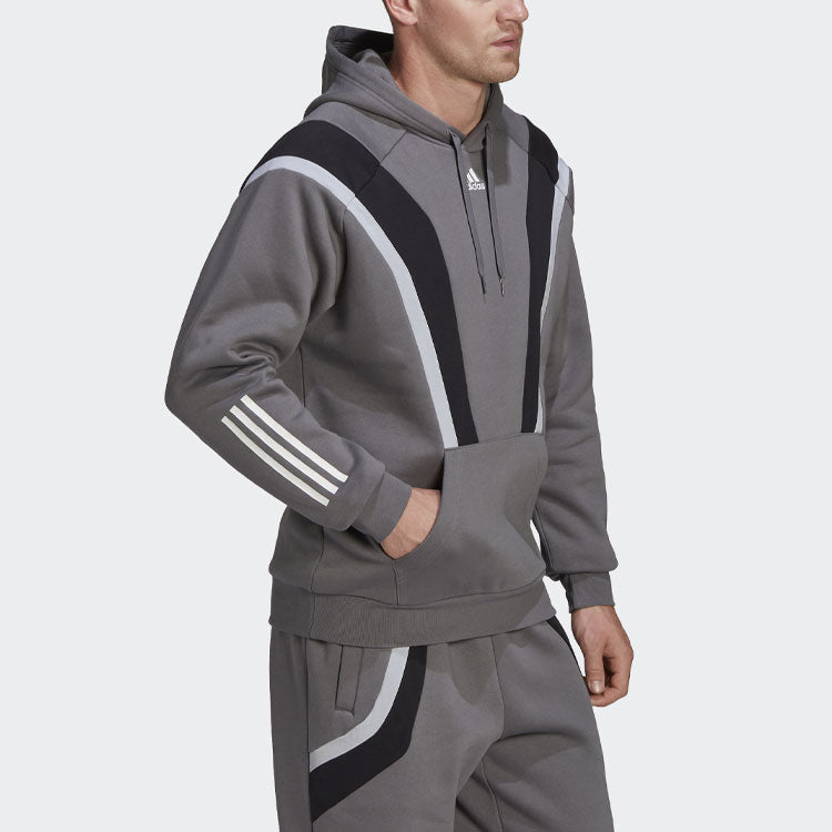 Men's adidas Sw Fl Hoddie Contrasting Colors Sports Gray HP1899