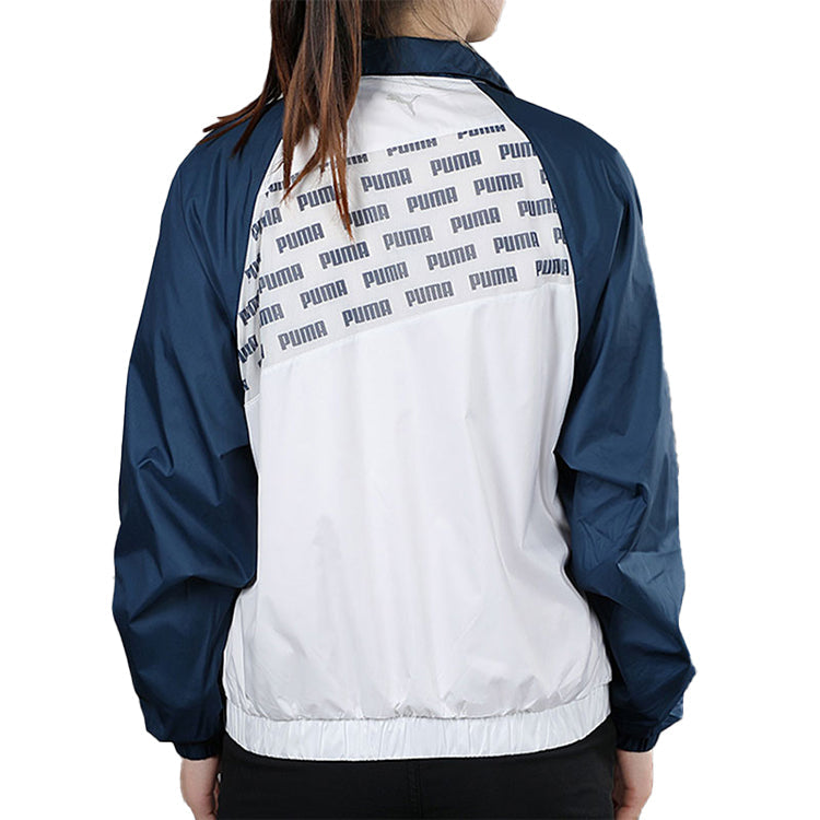 (WMNS) PUMA Jacket White/Denim-Blue 518930-04