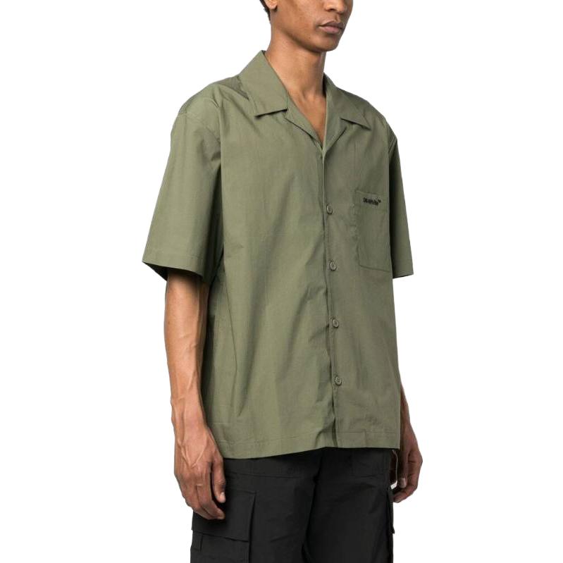 Off-White Logo-Print Short-Sleeve Shirt OMUY002S23FAB0015610