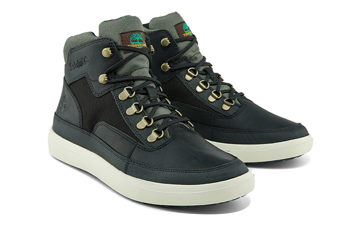 Timberland Ashwood Park Mid Leather and Fabric Hiker Boots 'Black' A2BPW