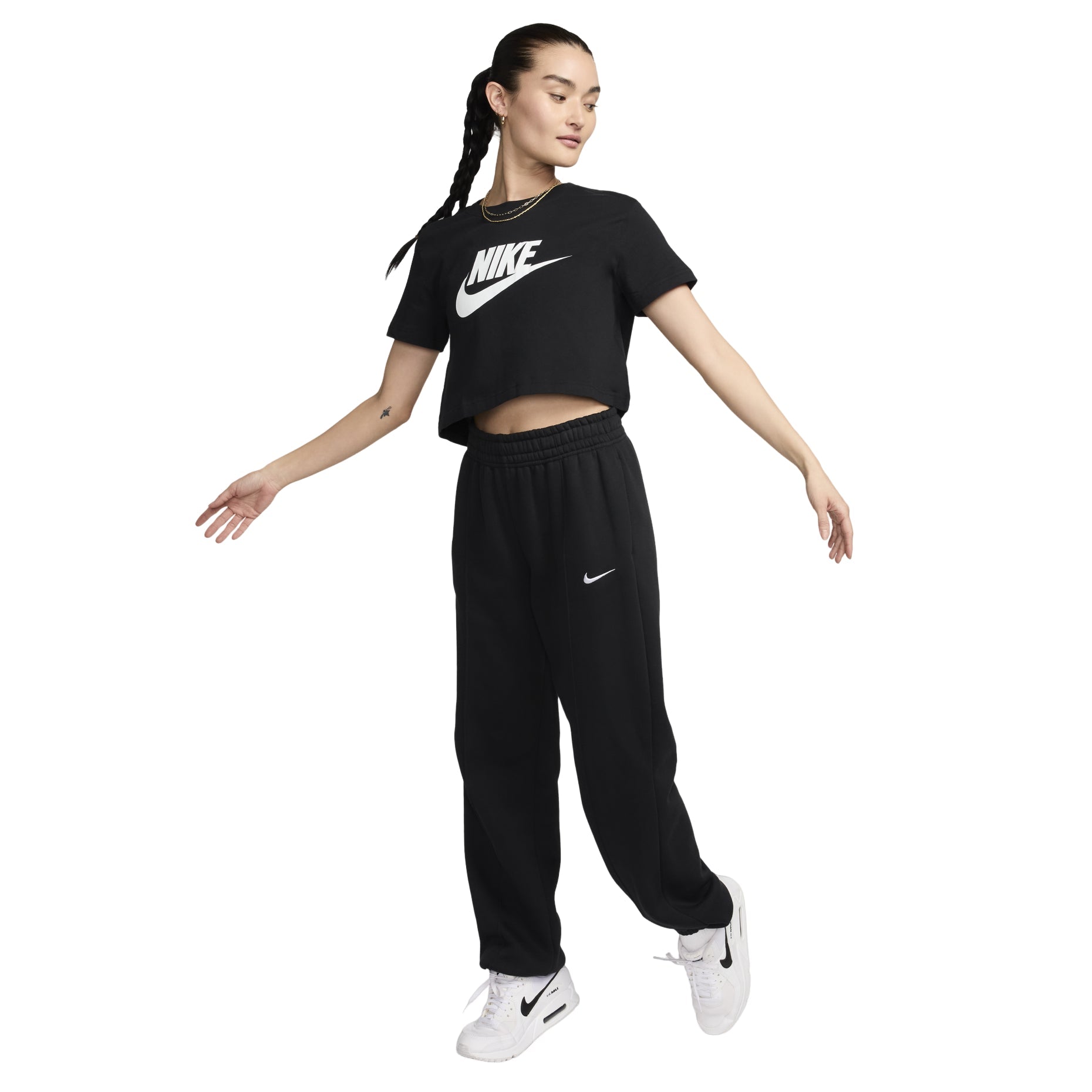 (WMNS) Nike Sportswear Essential Short Casual Crew Neck Short Sleeve T-Shirt Black BV6176-010