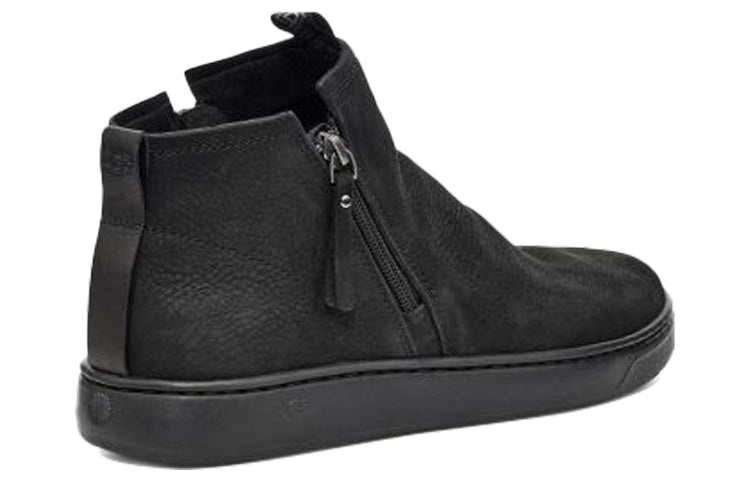 UGG Pismo Cowhide Zipper Skateboarding Shoes Black 1110979-BTNL