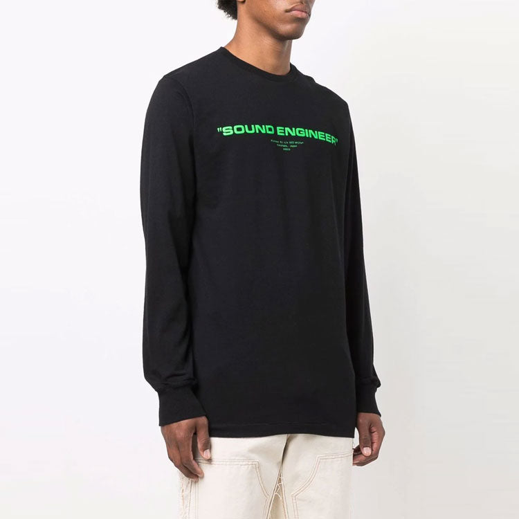 Off-White FW21 Pattern Printing Long Sleeves Round Neck Version Black OMAB001G21JER0011059