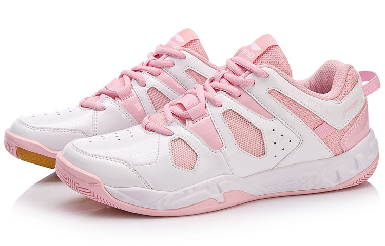 (WMNS) Li-Ning Badminton Shoes 'White Pink' AYTN024-4