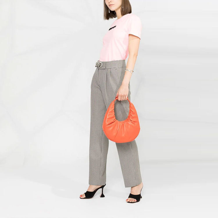 (WMNS) Off-White Logo Cotton Short Sleeve Slim Fit Version Pink OWAA049R21JER0073010