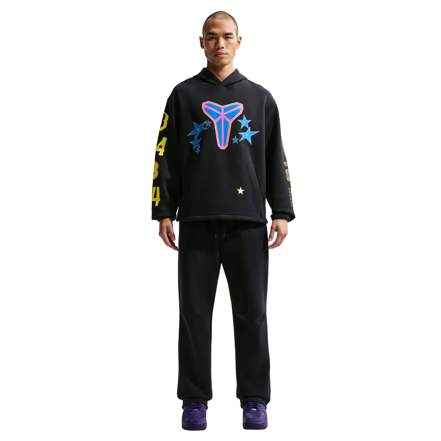 Nike Kobe Fleece Pullover Basketball Hoodie 'Black Sonic Yellow' IO0296-010