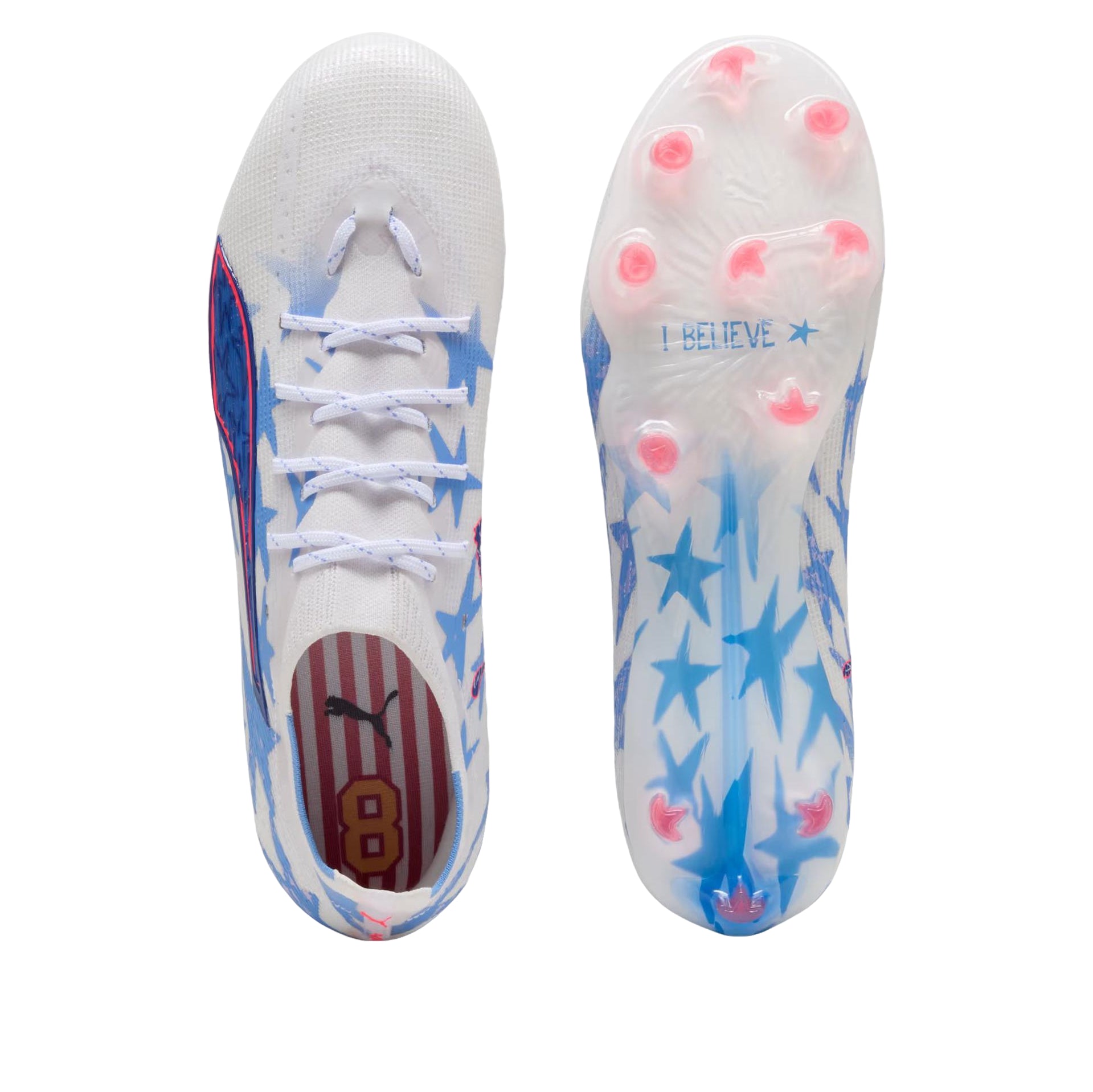 PUMA x Kidsuper x Christian Pulisic Ultra 6 Pro FG/AG 'PUMA White Pink Lilac Dusky Blue' 109272-01