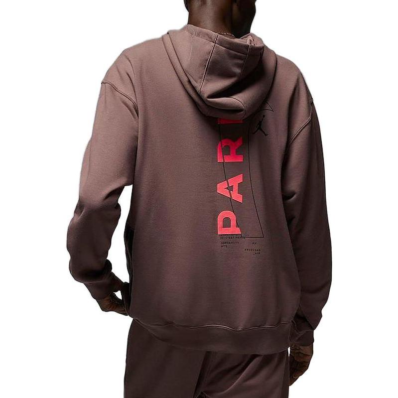 Air Jordan x Paris Saint-Germain Pullover Hoodie 'Plum Eclipse Bright Crimson' DM3096-291