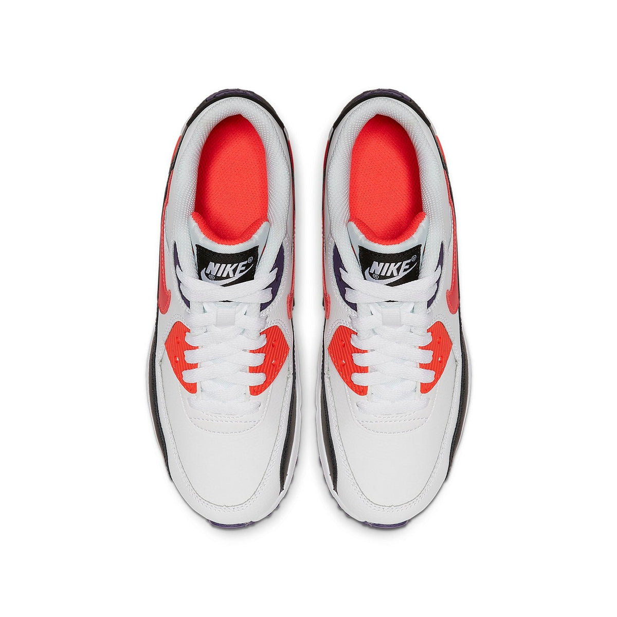 (GS) Nike Air Max 90 Leather 'White Bright Crimson' 833412-117