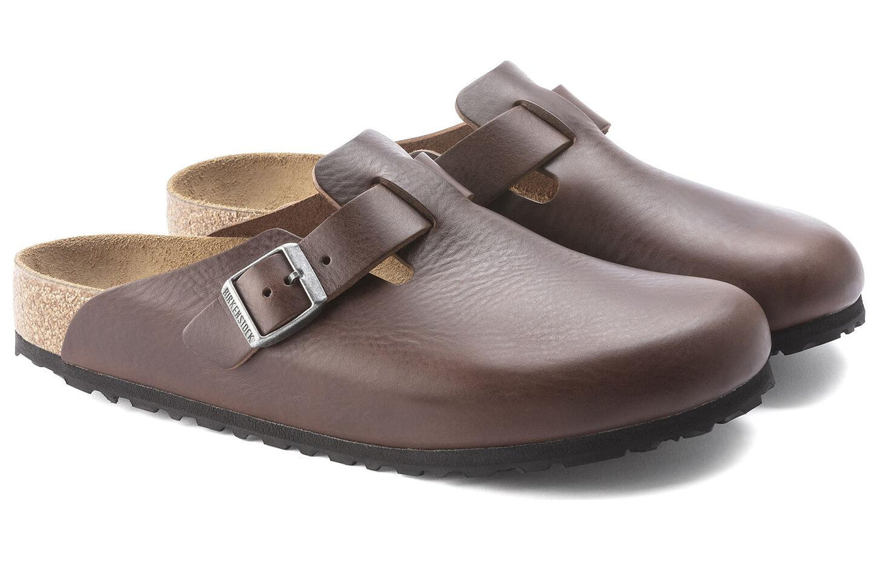 Birkenstock Boston Grip Leather Vintage Sandals 'Wood Roast' 1023449