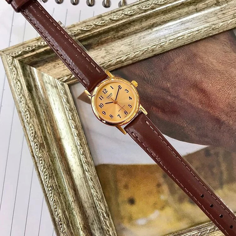 Casio Analog Watch 'Gold Brown' MTP-1095Q-9B1