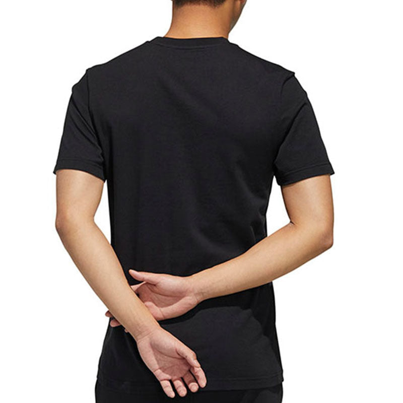 adidas M Stdm Gr T logo Printing Athleisure Casual Sports Round Neck Short Sleeve Black FM6260