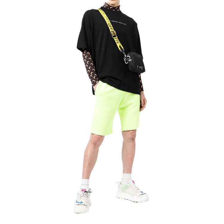 Men's Off-White FW21 Arrow Pattern Alphabet Short Sleeve Loose Fit Black T-Shirt OMAA119F21JER0071001