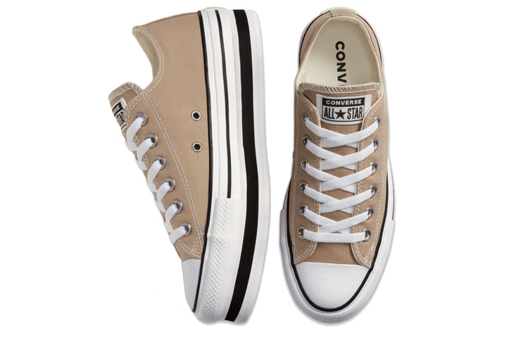 (WMNS) Converse Everyday Platform Chuck Taylor All Star Brown White Thick Sole Sneakers 'Gray White' 567997C