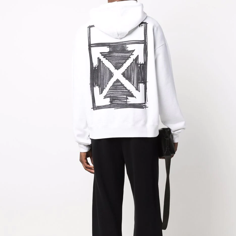 Men's Off-White Logo Printing Drawstring White OMBB085F21FLE01701100110