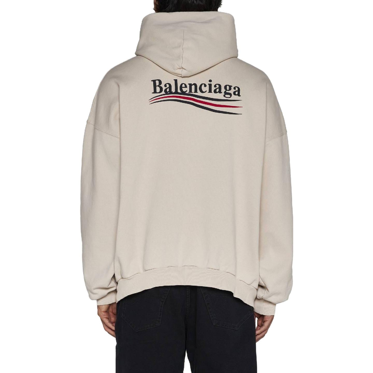 Balenciaga Political Campaign Popover Hoodie 'Light Beige' 739024TKVI99711
