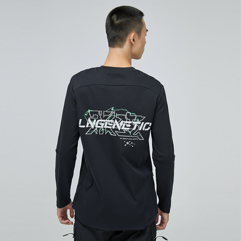 Li-Ning LNG Minimalistic Round Neck Long Sleeves Unisex Black LMMR525-1