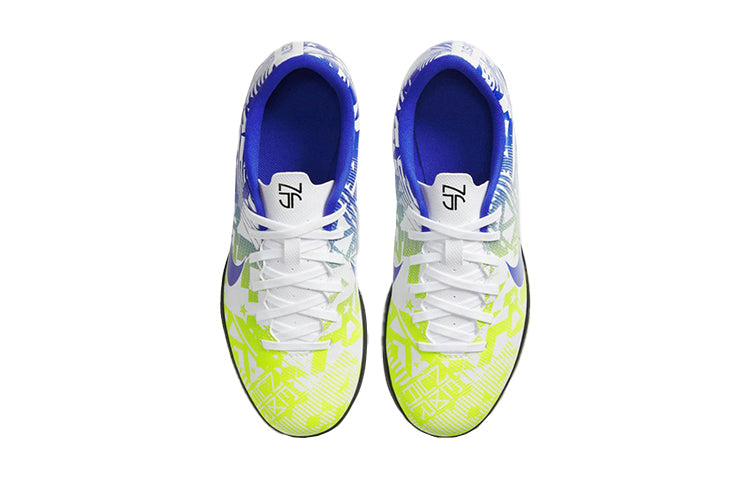 (GS) Nike JR Vapor 13 Club NJR IC Indoor Court 'White Racer Blue Volt' CV9352-104