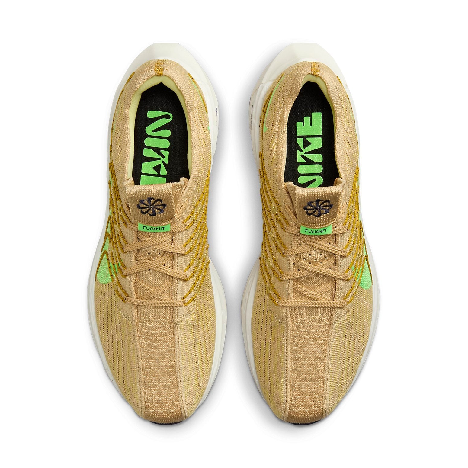 Nike Pegasus Turbo Next Nature Road Running Shoes 'Sesame Buff Gold Bronzine Lime Blast' DM3413-200