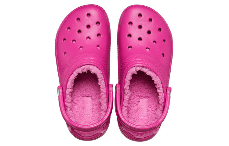 Crocs Classic Lined Clog Sports Unisex Purple Red Sandals 203591-6SV