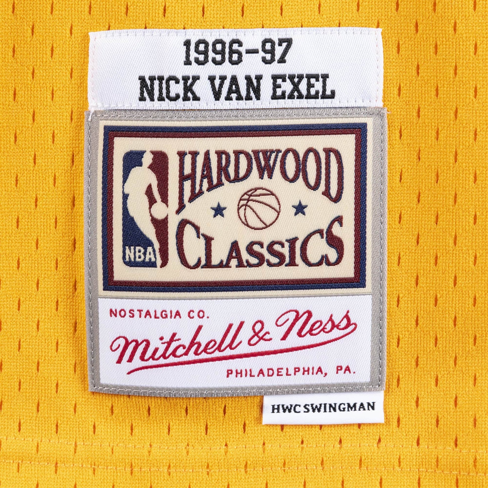 Mitchell & Ness x NBA Los Angeles Lakers 1996-97 Swingman Jersey 'Nick Van Exel 9' SMJYLG19014-LALLTGD96NVE