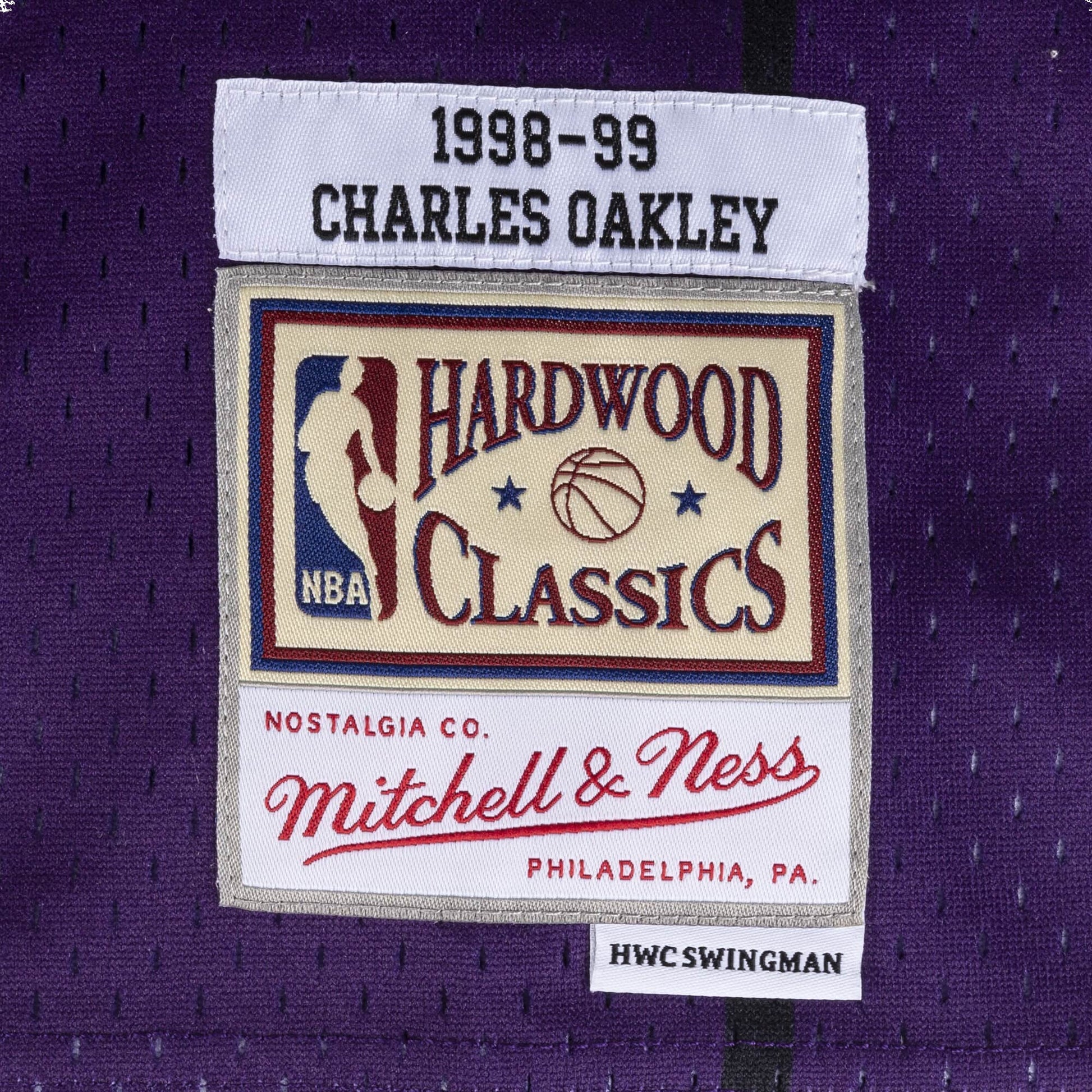 Mitchell & Ness x NBA Toronto Raptors 1998-99 Swingman Jersey 'Charles Oakley 34' SMJYLG19081-TRAPURP98COA