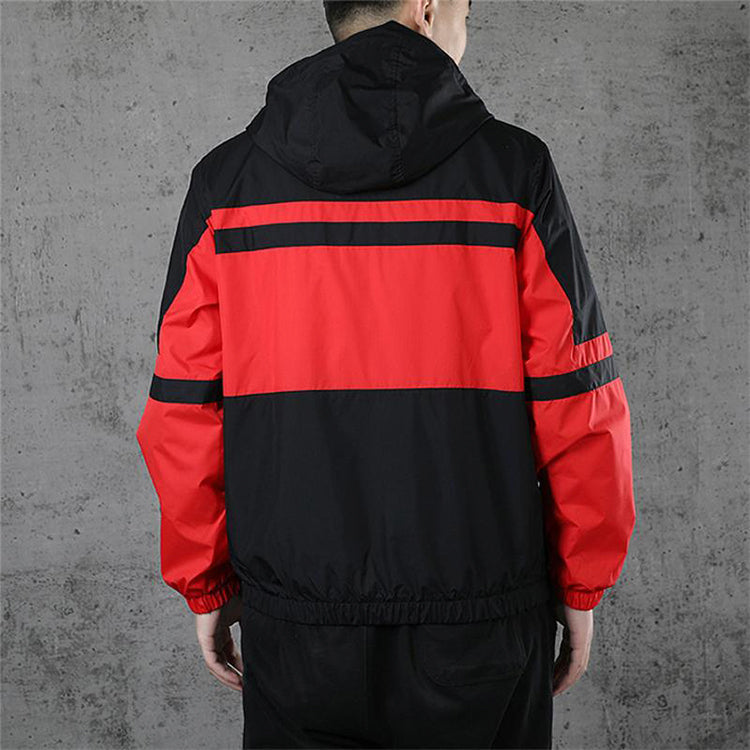 Nike Air Windproof Anti Tear Half Cardigan Jacket 'Red Black' CJ4835-657