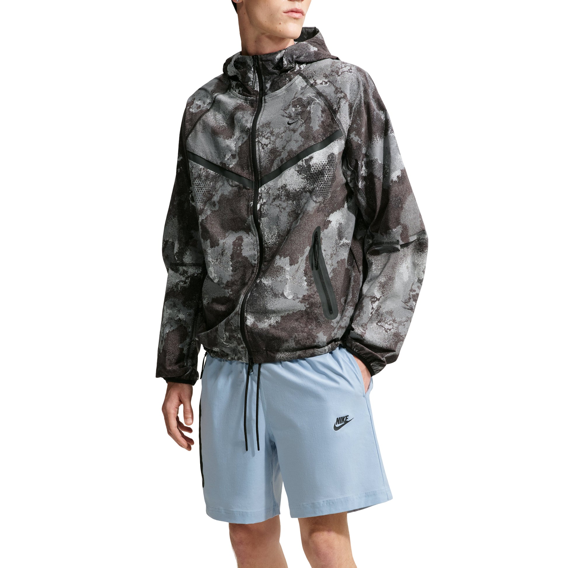 Nike Tech Woven Shorts 'Light Armory Blue Black' HQ0470-440
