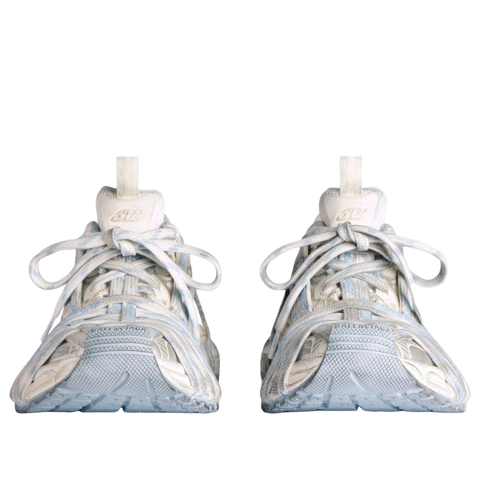 (WMNS) Balenciaga 3XL Extreme Laces Logo Sneaker 'White Off White Light Blue' 825598W3XHL9949
