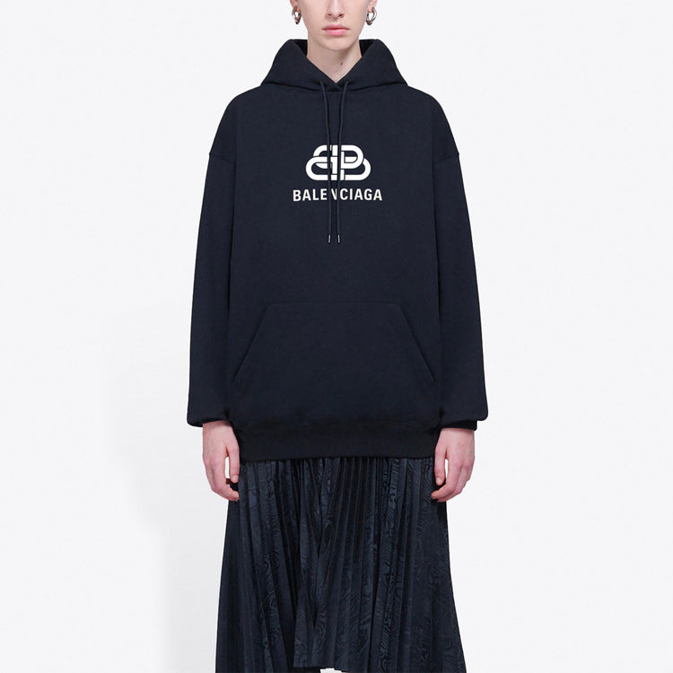 (WMNS) Balenciaga Loose hooded Long Sleeves Hoodie Black 570792TEV191000