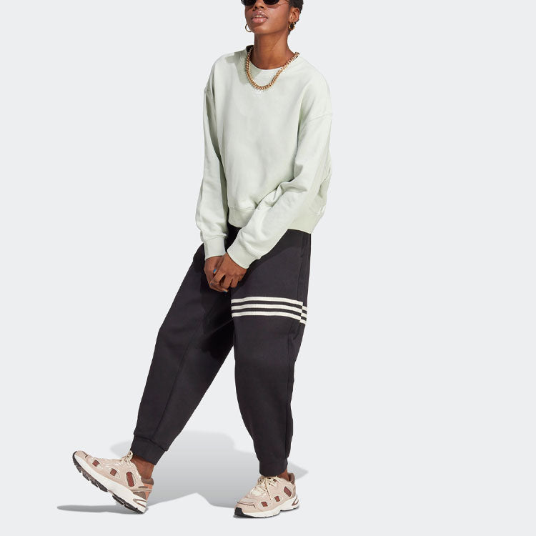 (WMNS) adidas Essentials+ Made with Hemp Sweater 'Linen Green' IC1823
