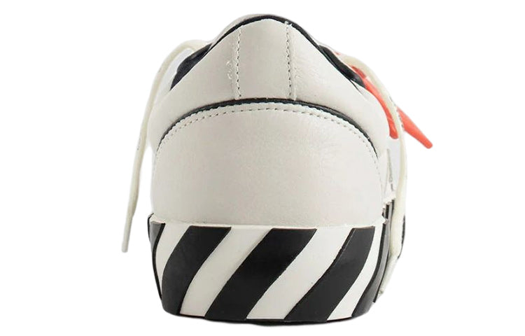 Off-White Low Vulcanized Outlined Leather Sneakers 'White Black Orange' OMIA085S23LEA0040110