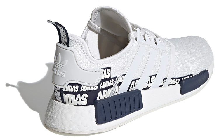 adidas NMD_R1 'Wordmark Heel Stripe - Crystal White Navy' FX6795