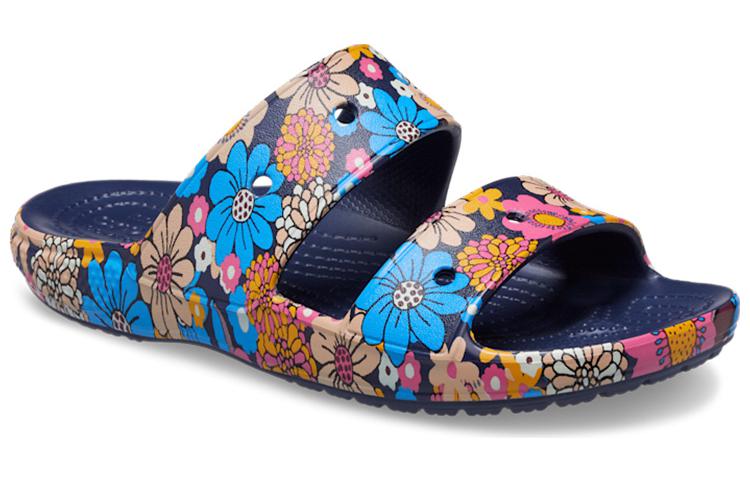 Crocs Classic Crocs Retro Floral Sandals 'Blue Multi' 208975-4HQ