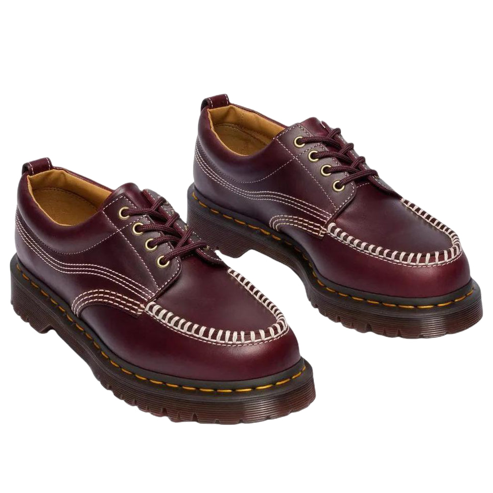 Dr. Martens Lowell Leather Moc Toe Shoes 'Cherry Red' 31817600