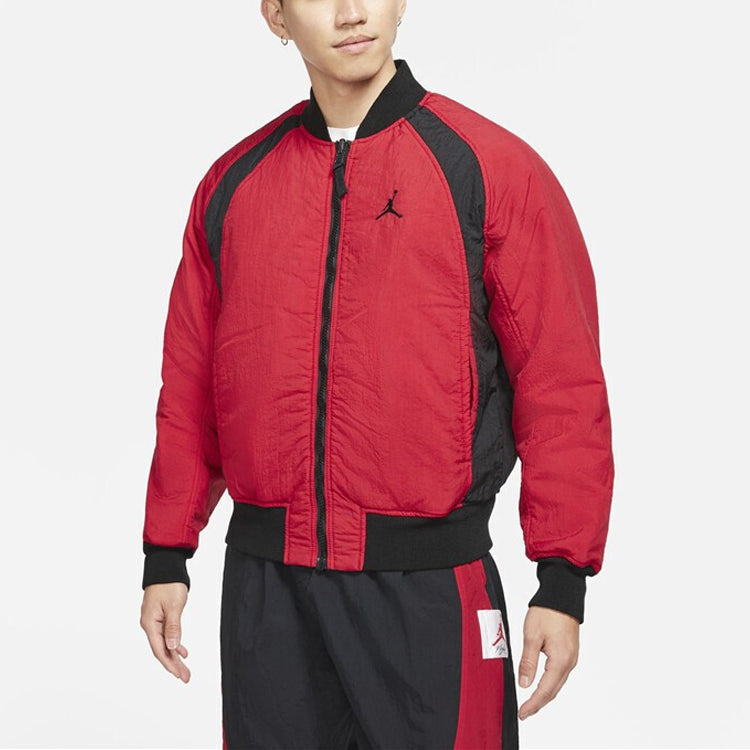 Air Jordan Flight MENS Logo Print Baseball Jacket Black CV2243-010