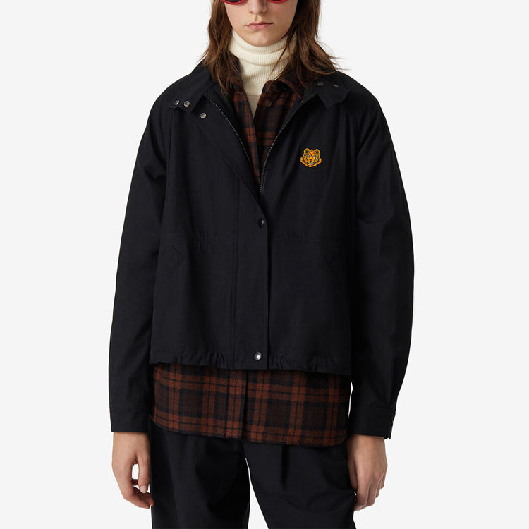 KENZO Tiger Head Embroidered Long Sleeves Jacket Black FA62BL1215AI-99