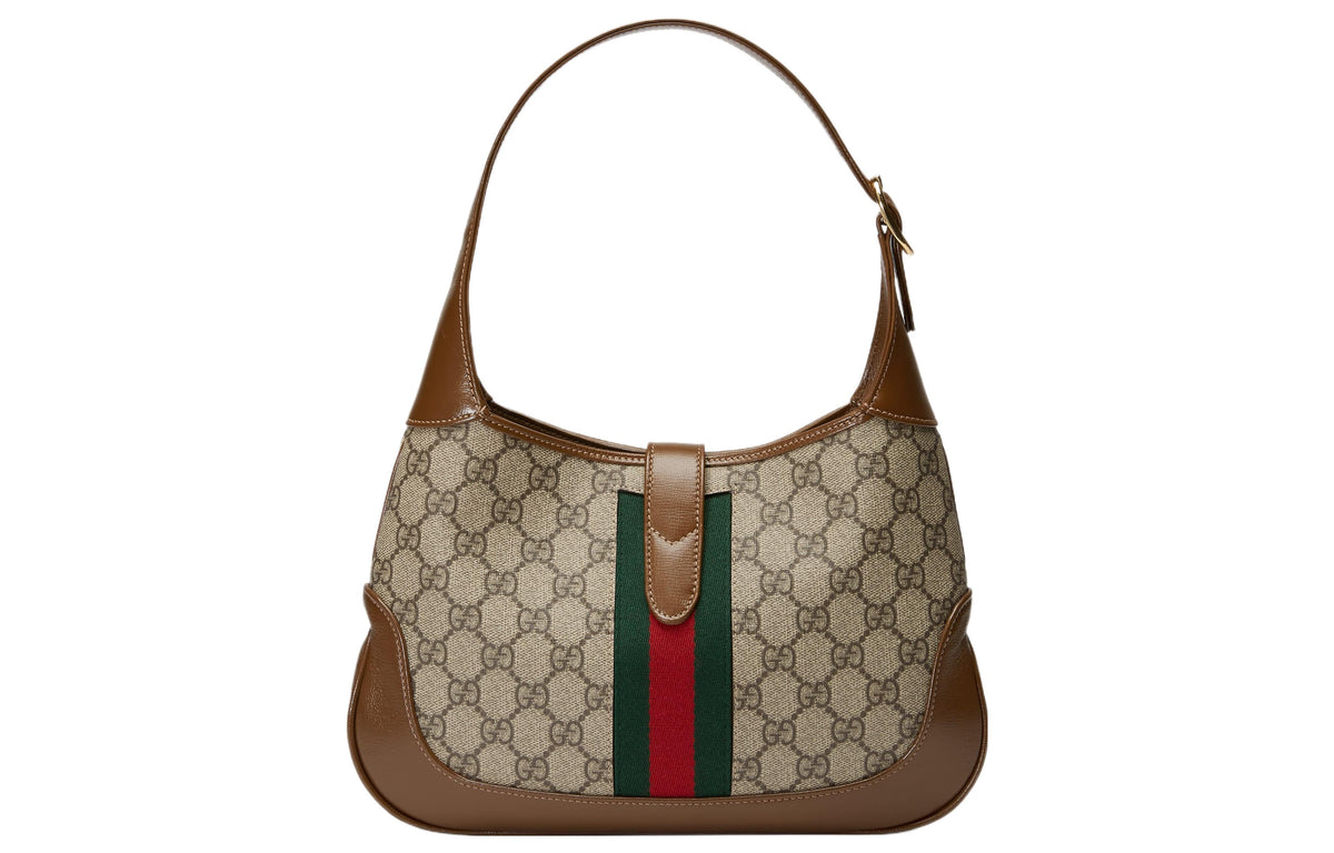 (WMNS) Gucci Jackie 1961 SeriesSingle Shoulder Bag Small 'Red Green Stripes Tape' 636706-HUHHG-8565