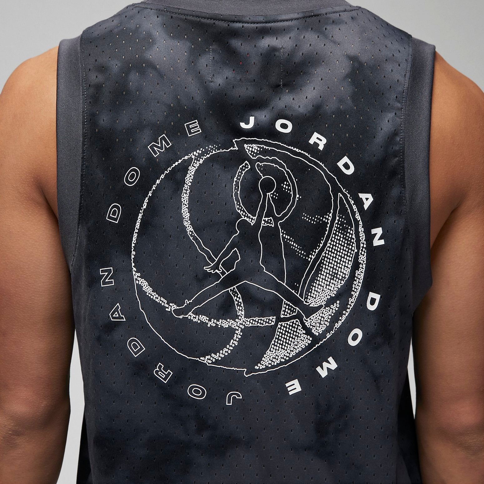 Air Jordan Dry-Fit Sports Breakfast Club Mesh Jersey 'Black Grey' DZ0568-022
