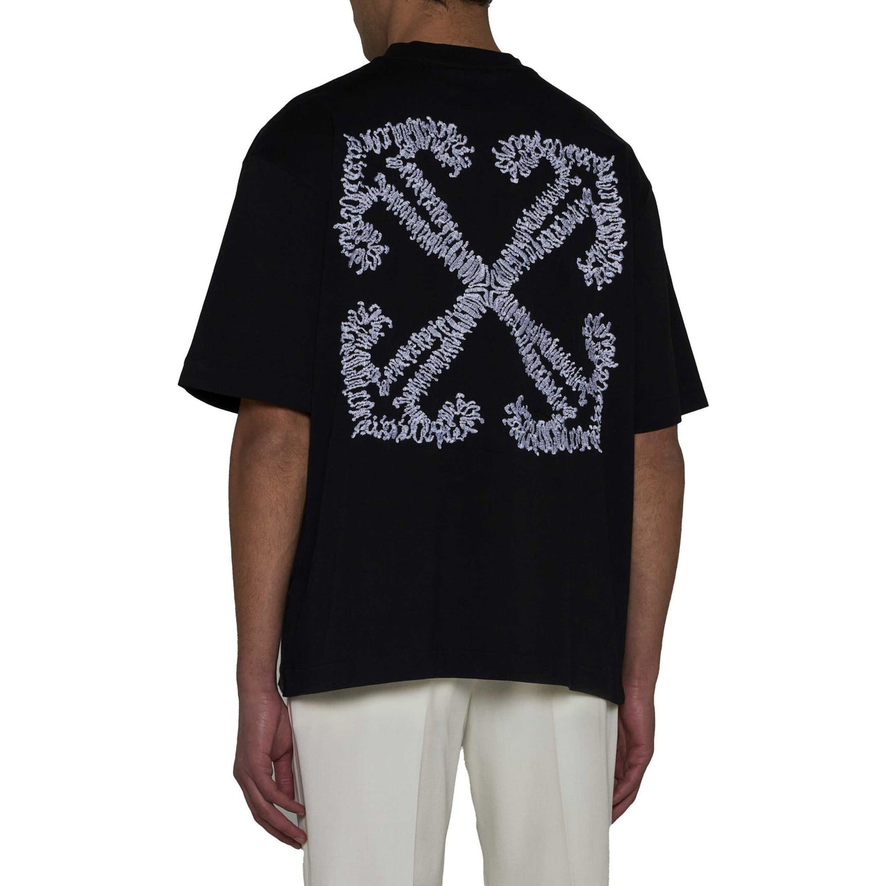 Off-White Tattoo Arrow Skate Short-Sleeve Tee 'Black White' OMAA120S24JER0011001