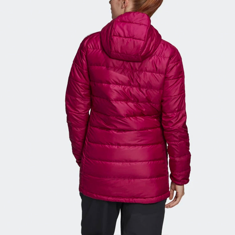 (WMNS) adidas Light Down Hooded Parka 'Power Berry' GH4592