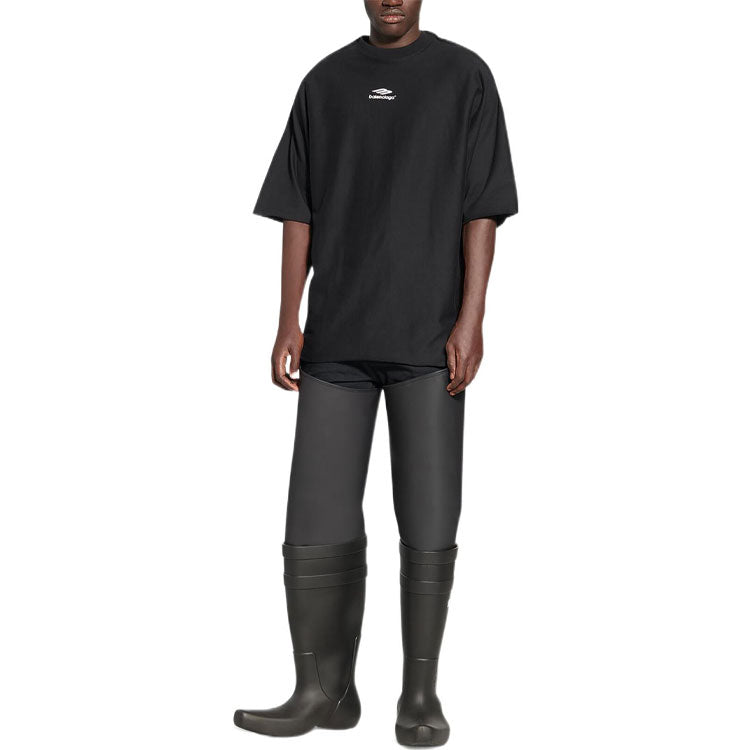 (WMNS) Balenciaga 3B Sports Icon Flat T-Shirt 'Black' 704032TMVJ71070